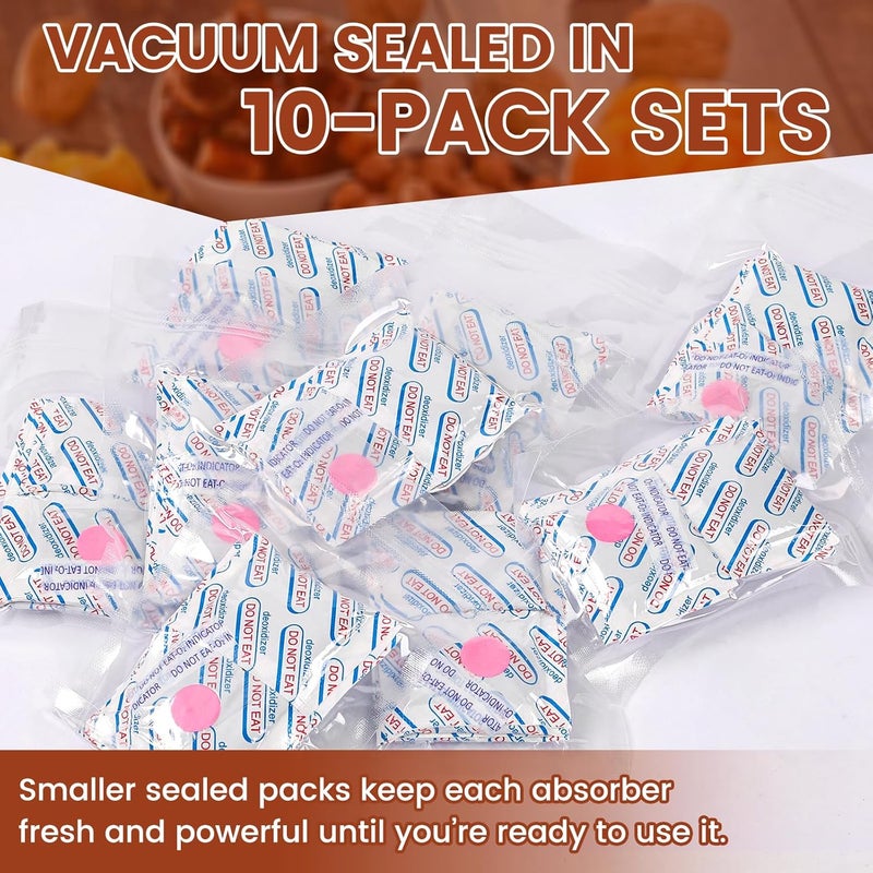 Zeefpod 400 Count 500cc Oxygen Absorbers, 10 Individually Vacuum Sealed Packs with Oxygen Indicator, Mylar Bag Food Storage, Canning Jars, Freeze Dryer Storage, Dehydrated and Preserved Foods - Image 3